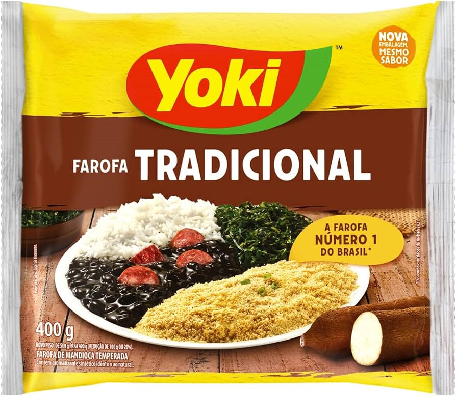 Yoki Farofa Mandioca Temperada 400g